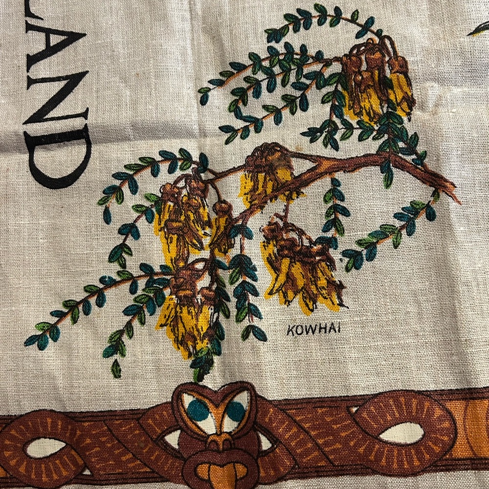 Vintage Maori New Zealand Taniwha Tablecloth or Hangable Tapestry - Picture 10 of 12